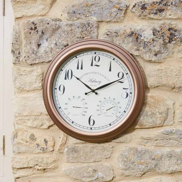 12in Astbury Wall Clock & Thermometer