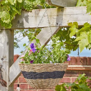14in Kent Faux Rattan Hanging Basket