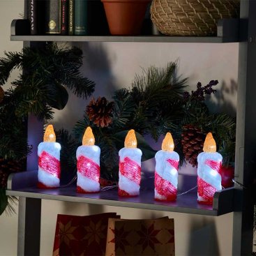 InLit Ice Flickering Candles - Set of 5