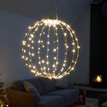 190 LED Twinkle Orb, Warm White 30cm, LV