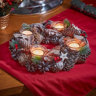 FrostStar Ring Quartet Candle Holder