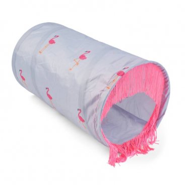 Floating Flamingo Crinkle Cat Tunnel