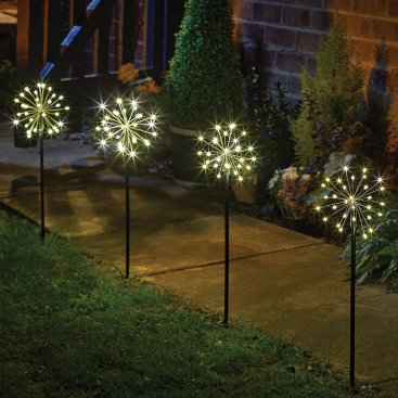 Battery store stake lights