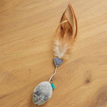 Nip-it Catnip Grey Mouse & Feather