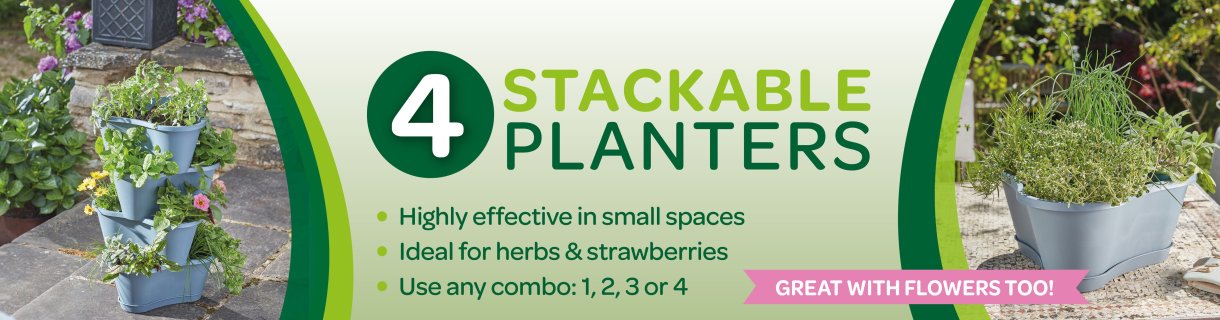 4 Stackable Planters
