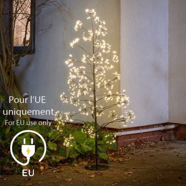 1.5m Twinkling Tree - Warm White, LV, EU Plug