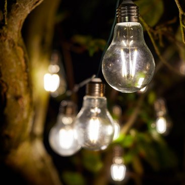 Eureka! Retro Solar String Lights - 10 Bulbs