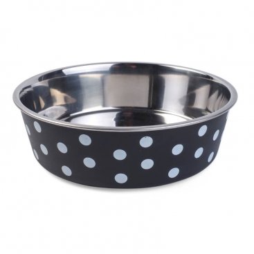 Navy Polka Bowl 14cm