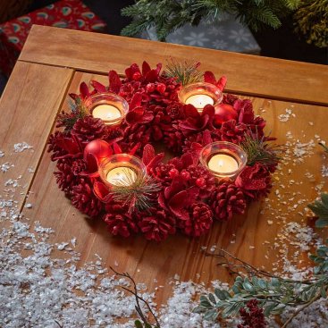 Festive Natural Decor Candle Holders