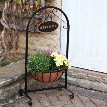 14in Saxon Basket Welcome Planter 14in Saxon Basket Welcome Planter