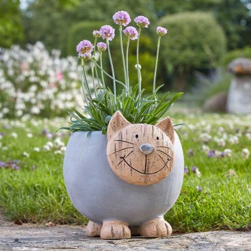 Woodstone Cat Planter