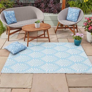 Alfresco Mats - Palmyra - Sky Blue - 150 x 210cm