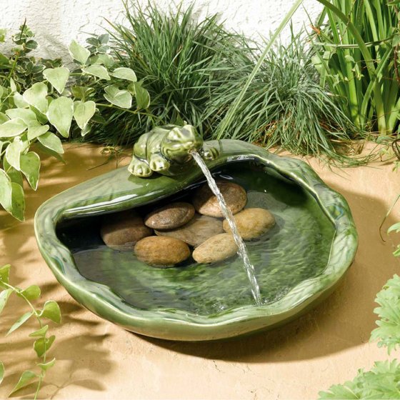 ceramic frog water fountain