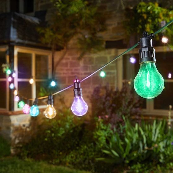 Decor Festoon LV String Lights, Multi Coloured - Set of 10 Decor Festoon LV String Lights, Multi Coloured - Set of 10