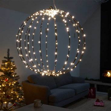 240 LED Twinkle Orb, Warm White 40cm, LV