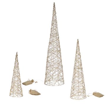 Gold Weave Treebelisks - Set of 3
