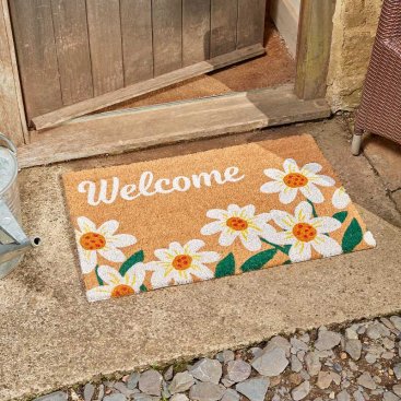 Welcome Daisy Decoir Mat 45 x 75cm