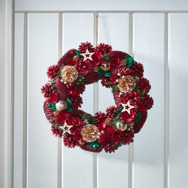 Festive Fir Wreath, 30cm
