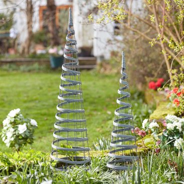 Faux Rattan Obelisk 1.2M - Slate