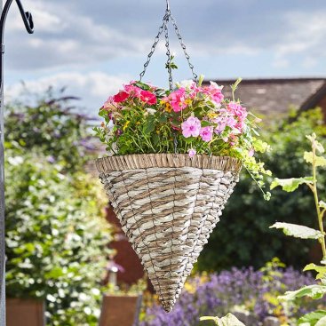 14in Raffina Faux Rattan Cone 14in Raffina Faux Rattan Cone