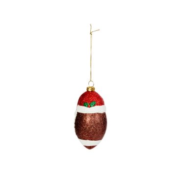 Festive Rugby Ball Pendant