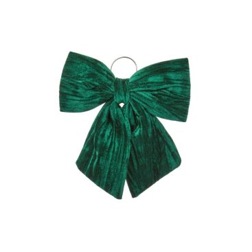 22cm Velvet Bow - Emerald