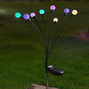 8-Stem GloGlobes Multi Coloured, Stake Light
