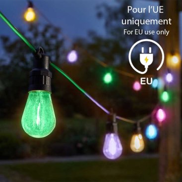 Vintage Festoon LV String Lights, MC - Set of 20, EU Plug