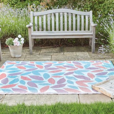 Alfresco Mats - FloraLeaves - Blush - 180x240cm