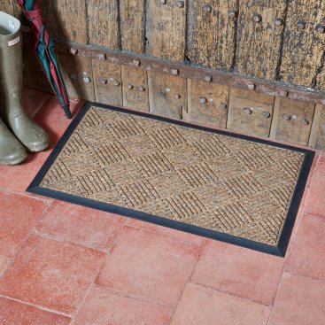 Opti-Mat Chestnut Chequered - Rubber Backed 45x75cm