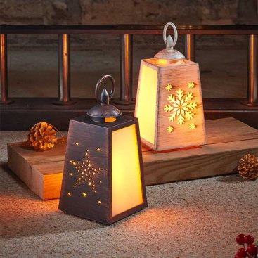 Flickering Festive Lantern - Mixed Case