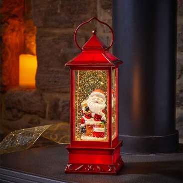 SnowSwirl Santa Chimney Lantern