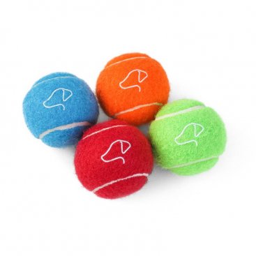 Pooch 6.5cm Tennis Ball Mixed Case of 4 Colours Display Tray