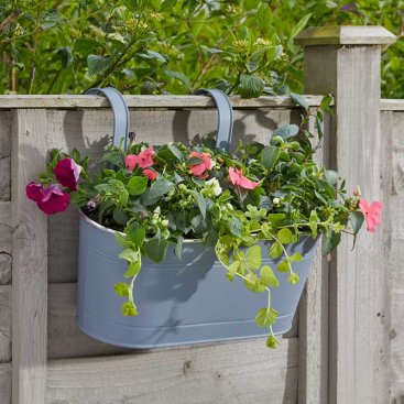 12in Fence & Balcony Hanging Planter - Slate 12in Fence & Balcony Hanging Planter - Slate