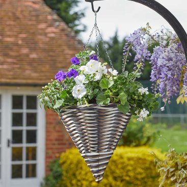 14in Faux Rattan Cone - Yeoman