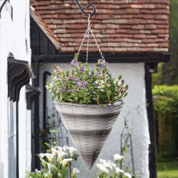 14in Faux Rattan Cone - Wychwood