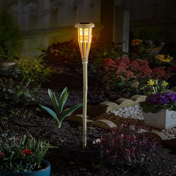 Solar flame on sale tiki torch