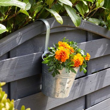 6in Fence & Balcony Hanging Pot - Galvanised 6in Fence & Balcony Hanging Pot - Galvanised