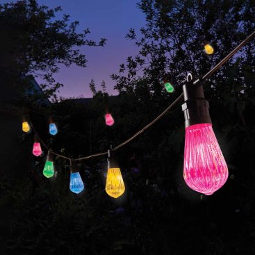 Fluted Festoon LV String Lights, Multi Coloured - Set of 20