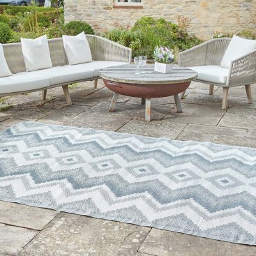 Alfresco Mats - ZigZig - Slate - 180x240cm