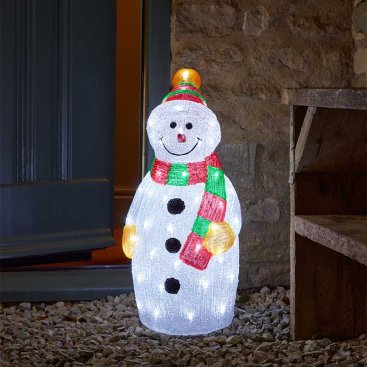 Inlit Ice Snowman LV