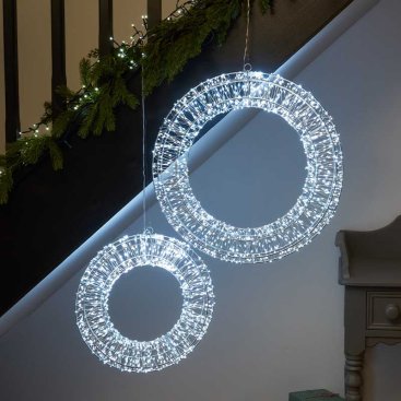 960 LED Galaxy Wreath - Cool White,  LV