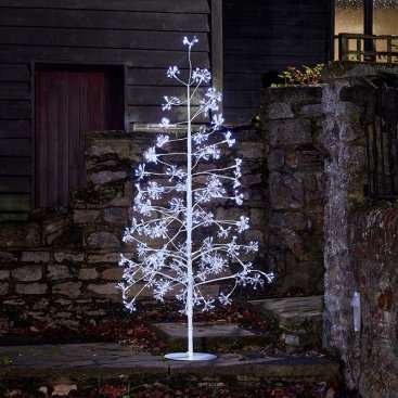 1.8m Frosted Twinkling Tree - Cool White, LV