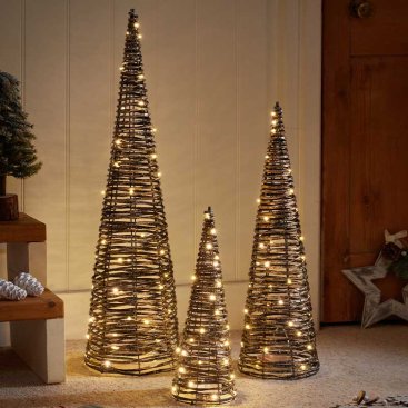 BlackGold Braid TreeBelisks - Set of 3