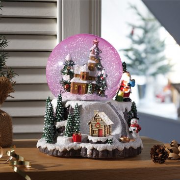 12cm Musical Village SnowSpheres