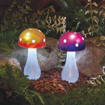 Button Shroom Stake Light, Mixed Case