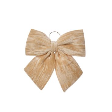 22cm Velvet Bow - Champagne