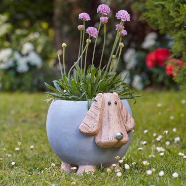 Woodstone Dog Planter