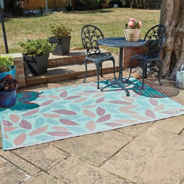 Alfresco Mats - FloraLeaves - Sage - 180x240cm