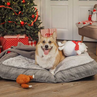 Grey Plaid M Gusset Mattress